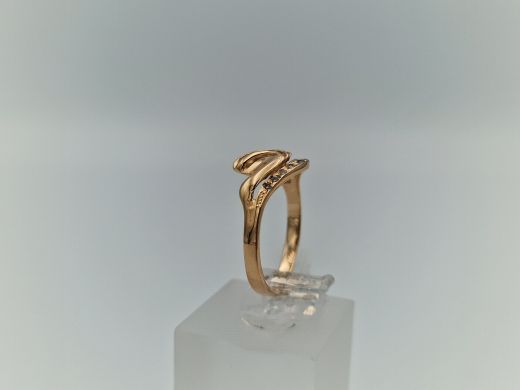 Zelta gredzens ar cirkoniju, 1.91 g, izm. 17