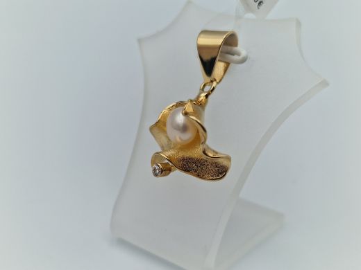 Zelta kulons ar cirkoniju, 2.87 g