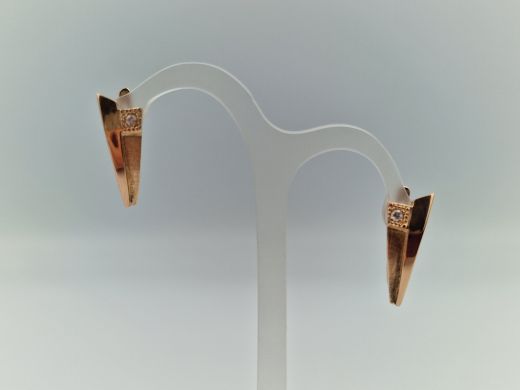 Zelta auskari ar cirkoniju, 3.39 g