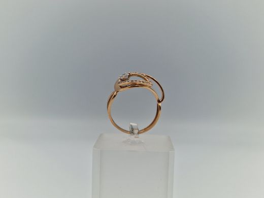 Zelta gredzens ar cirkoniju, 3.66 g, izm. 19.5