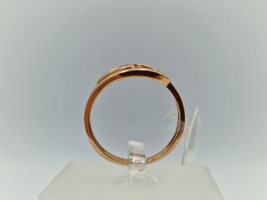 Zelta gredzens ar cirkoniju, 2.05 g, izm. 17