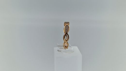 Золотое кольцо с цирконом, 1.84 г