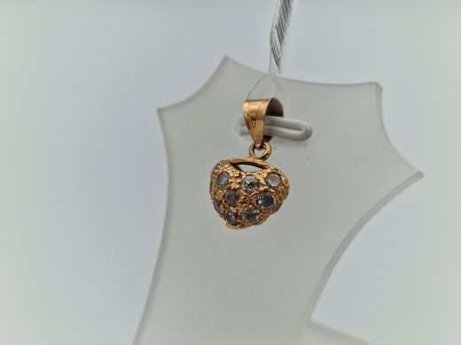 Zelta kulons ar cirkoniju, 1.33 g