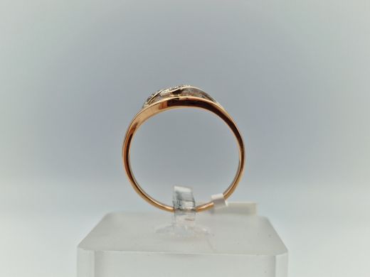 Zelta gredzens ar briljantu, 1.68 g, izm. 17.8