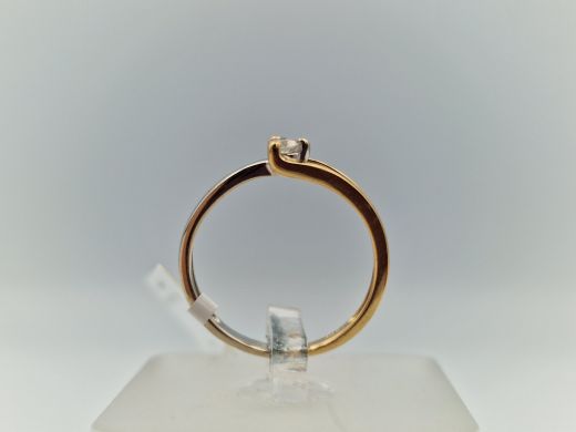 Zelta gredzens ar briljantu, 1.83 g, izm. 16.5