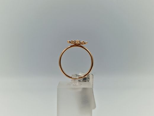 Zelta gredzens ar cirkoniju, 2.71 g, izm. 18