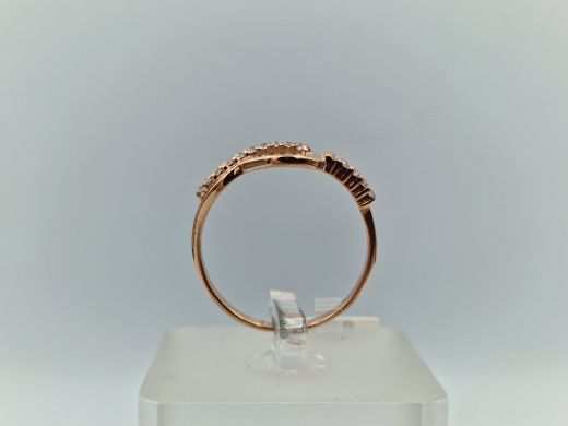 Zelta gredzens ar cirkoniju, 2.43 g, izm. 18.5