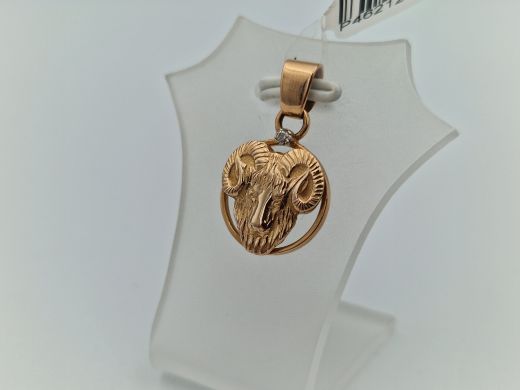 Zelta kulons ar cirkoniju, 2.34 g