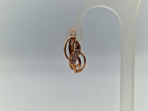 Zelta auskari ar cirkoniju, 2.47 g