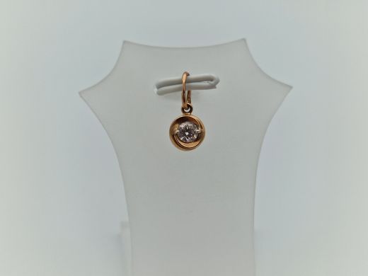 Золотой кулон с цирконом, 0.5 г