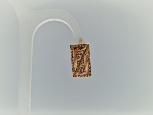 Zelta auskari ar cirkoniju, 7.02 g