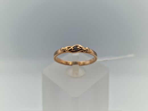 Zelta gredzens ar cirkoniju, 1.72 g, izm. 17