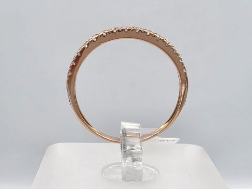 Gold ring with zircon, 1.15 g, size 17.5
