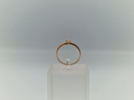 Zelta gredzens ar cirkoniju, 1.15 g, izm. 17