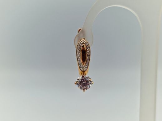 Zelta auskari ar cirkoniju, 2.51 g