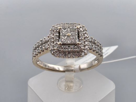 Gold ring with diamond, 5.67 g, size 19.5
