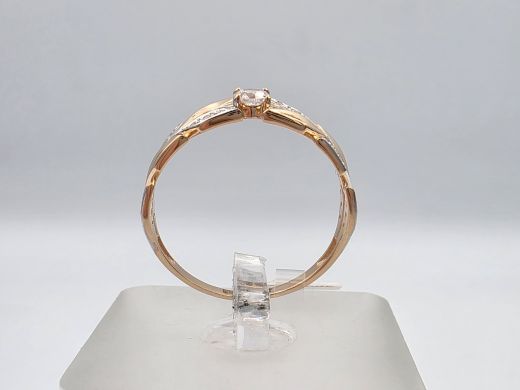 Zelta gredzens ar cirkoniju, 2.18 g, izm. 18