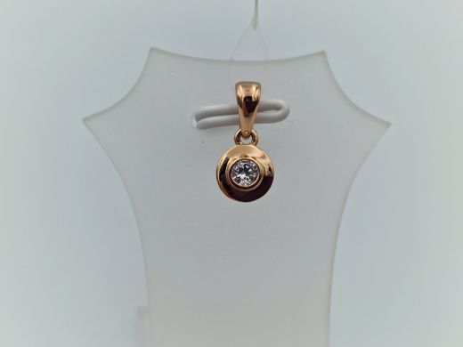 Zelta kulons ar cirkoniju, 0.73 g