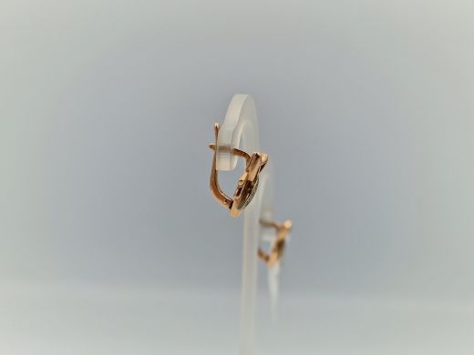 Золотые серьги с бриллиантом, 4.59 г