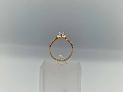 Zelta gredzens ar cirkoniju, 1.76 g, izm. 17.5