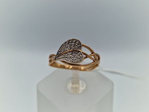 Zelta gredzens ar cirkoniju, 1.83 g