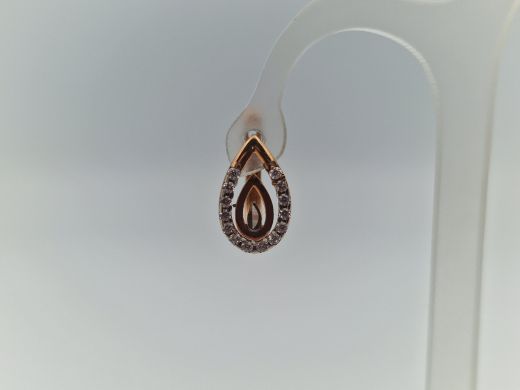 Zelta auskari ar cirkoniju, 1.87 g