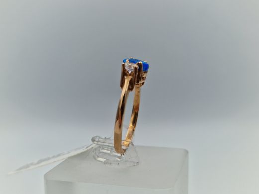 Zelta gredzens ar cirkoniju, 2.63 g, izm. 17.5