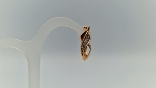 Zelta auskari ar cirkoniju, 3.15 g