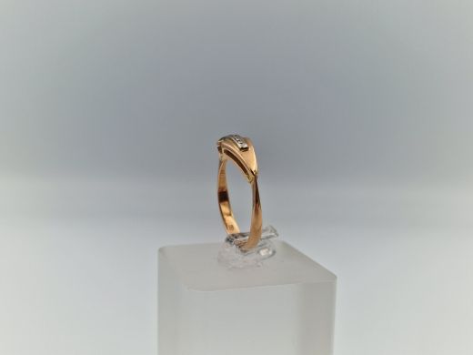 Zelta gredzens ar cirkoniju, 3.35 g, izm. 18.5