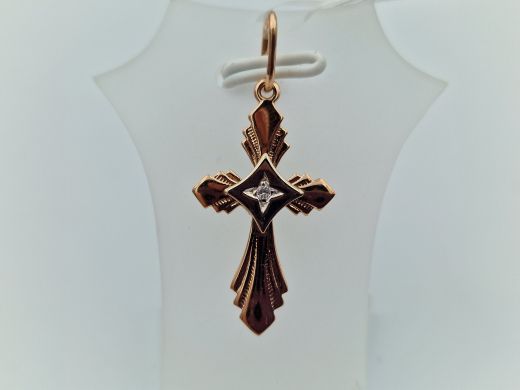 Золотой кулон с цирконом, 1.47 г