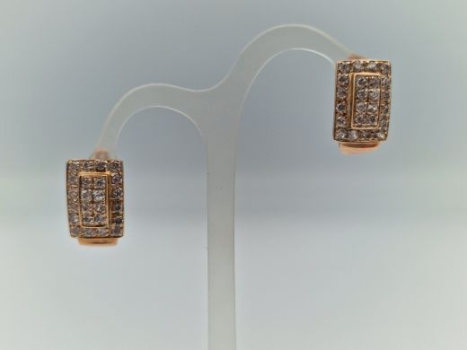 Zelta auskari ar cirkoniju, 5.25 g