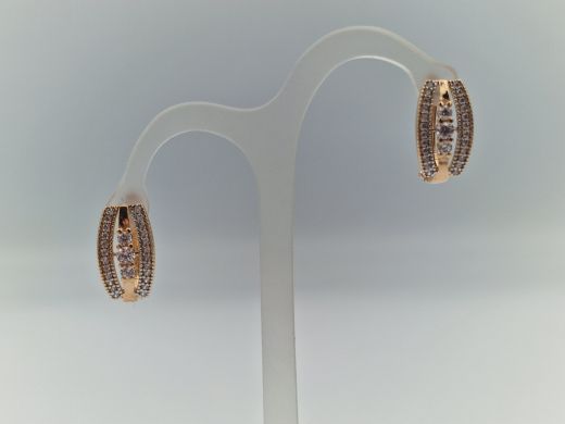 Zelta auskari ar cirkoniju, 2.96 g