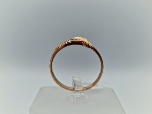 Zelta gredzens ar cirkoniju, 1.75 g, izm. 18