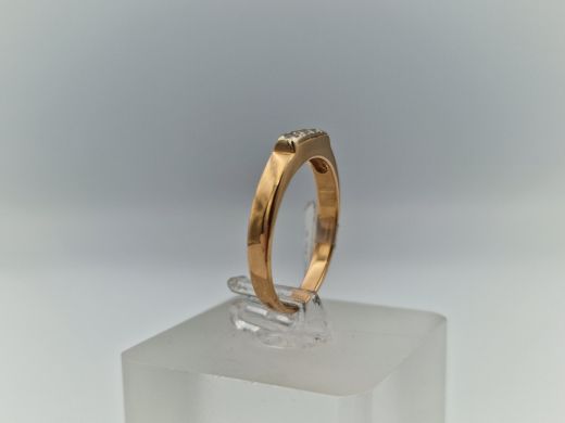 Zelta gredzens ar cirkoniju, 2.35 g, izm. 17.5