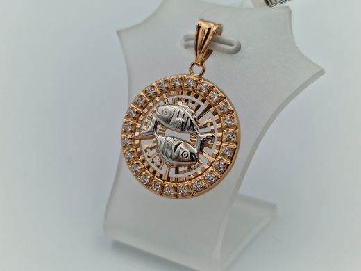 Zelta kulons ar cirkoniju, 2.14 g