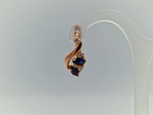 Zelta auskari ar cirkoniju, 3.62 g