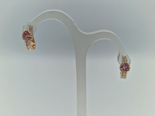 Zelta auskari ar cirkoniju, 1.41 g