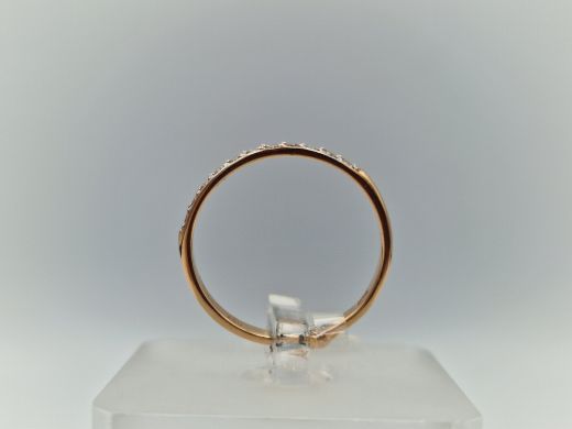 Zelta gredzens ar cirkoniju, 1.59 g, izm. 18