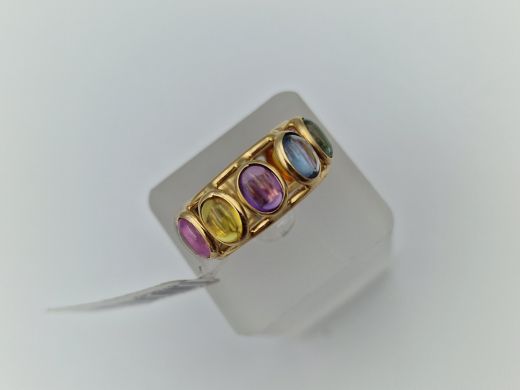 Золотое кольцо с цирконом, 6.36 г