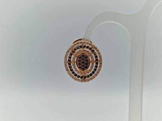 Zelta auskari ar cirkoniju, 6.78 g