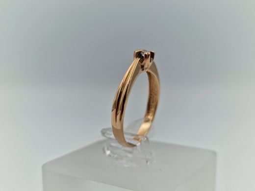 Zelta gredzens ar cirkoniju, 1.82 g, izm. 16.5