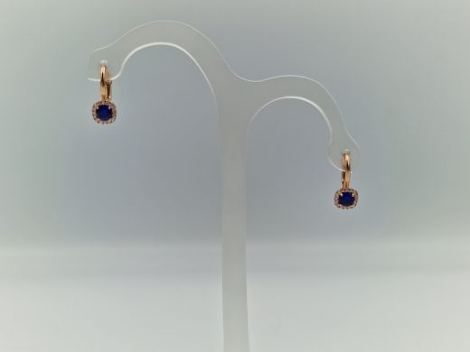 Zelta auskari ar cirkoniju, 1.8 g