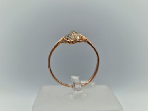 Zelta gredzens ar cirkoniju, 2.33 g, izm. 19