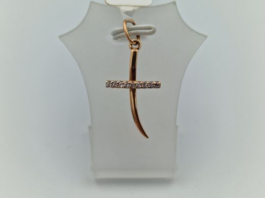 Золотой кулон с цирконом, 0.67 г