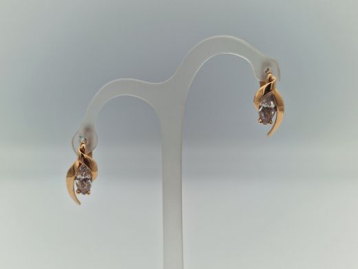 Zelta auskari ar cirkoniju, 3.03 g