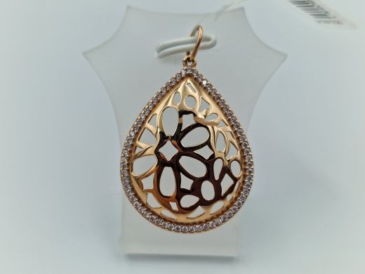 Zelta kulons ar cirkoniju, 2.67 g