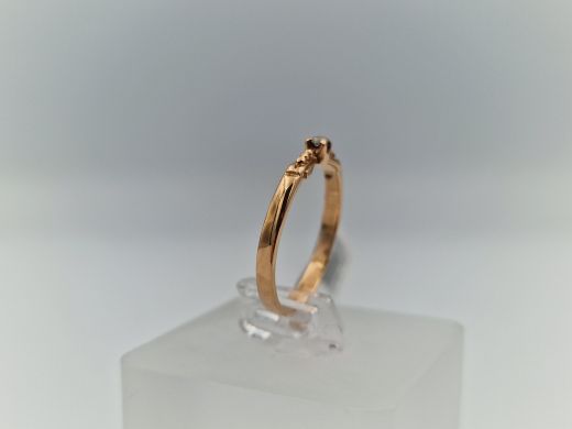 Zelta gredzens ar cirkoniju, 1.34 g, izm. 16.5