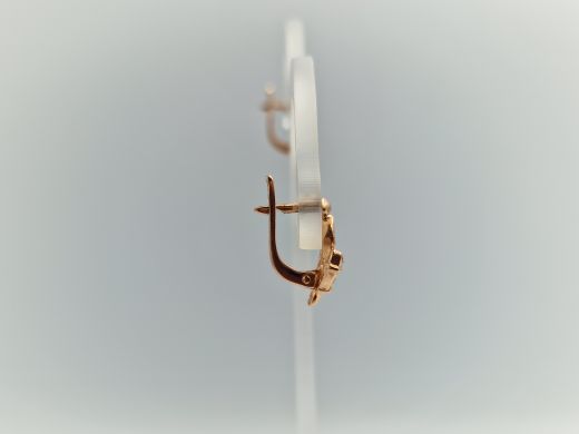 Золотые серьги с цирконом, 2.4 г