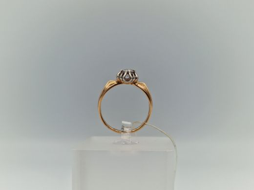 Zelta gredzens ar cirkoniju, 1.82 g, izm. 17.5