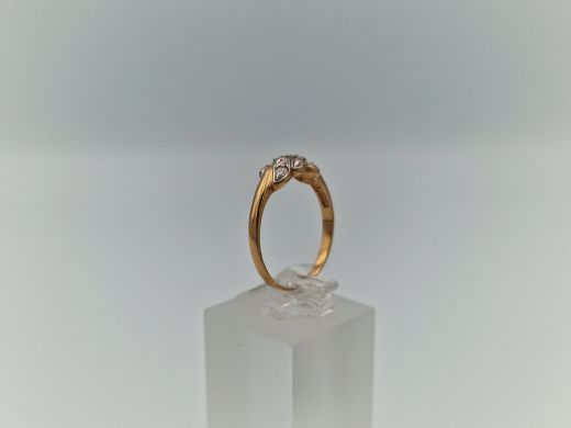 Zelta gredzens ar cirkoniju, 2.14 g